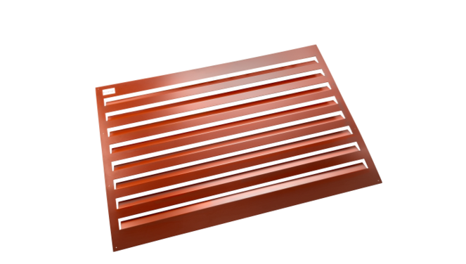 Evolar Backcover voor Airco Omkasting - Steenrood - Uitbreiding Small