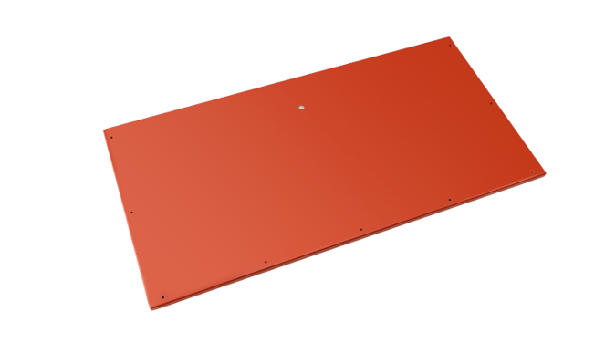 Evolar Bottom Panel voor Airco Omkasting - Steenrood - Uitbreiding Small