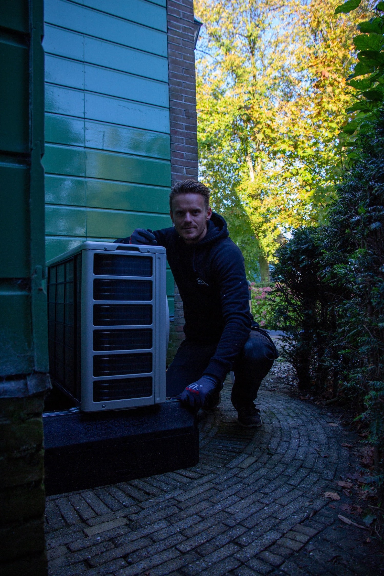 het plaatsen van warmtepompen