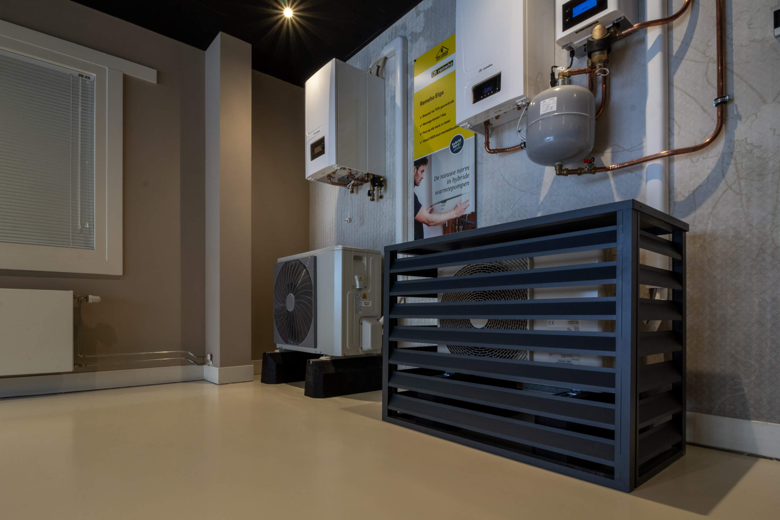 vanlangenshowroom9 Evolar omkasting buitenunit airco project